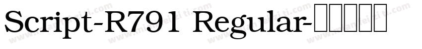 Script-R791 Regular字体转换